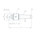 Bild 2 von Mitlaufende Präzisions-Zentrierspitze - Serie 243324 / 60°  / (Ausführung) Standard Line / (Größe) Mk 1, ø D 34