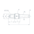 Bild 2 von Mitlaufende Präzisions-Zentrierspitze - Serie 243328  / (Ausführung) Standard Line / (Größe) Mk 5, ø D 69,5