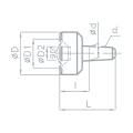 Bild 1 von Auswechselbarer Einsatz e, 90°  / (Größe) MK 4, ø D 63 mm