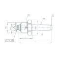 Bild 2 von Mitlaufende Präzisions-Zentrierspitze - Serie 243314  / (Größe) Mk 5, ø D 69,5
